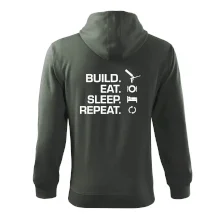 Build eat sleep repeat - montážna pena Build eat sleep repeat - montážna pena