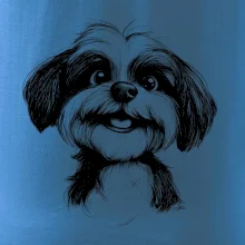 Lhasa apso karikatúra hlava