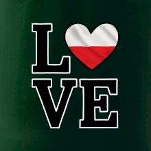 Love Poľská vlajka Love Poľská vlajka