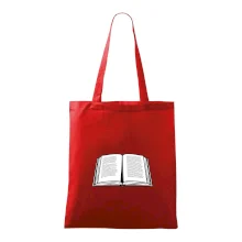 Kniha čiernobiela otvorená s textom