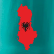 Albánsko mapa a znak Albánsko mapa a znak