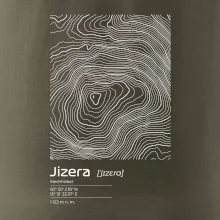 Jizera - vrstevnice v obdĺžniku