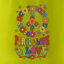 Peace and love - na výšku s květy
