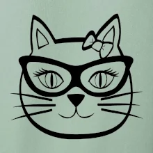 Mačacie dievča s okuliarmi