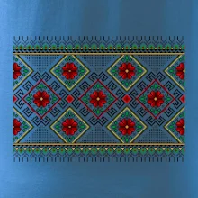 Ukrajinský vzor - Červeno Zelený