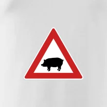 Dopravná značka - Pozor prasa domáca