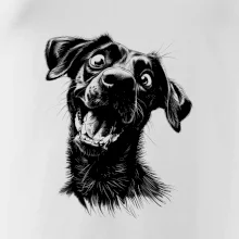 Čiernobiela karikatúra Labrador tmavý Čiernobiela karikatúra Labrador tmavý