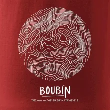 Boubín - vrstevnice v kruhu