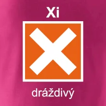 Xi Dráždivý - Výstražná tabuľka na tričku