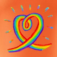 Srdce pride dúha kreslená