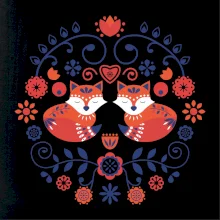 Folklór - dve líšky