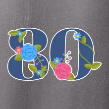 Kvetinové číslo kreslené - 80