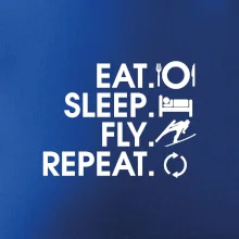 Eat sleep fly repeat - skoky na lyžiach