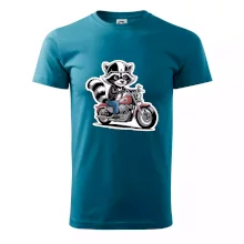 Mýval na motorke kreslený