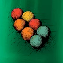 Petanque guľa kresba