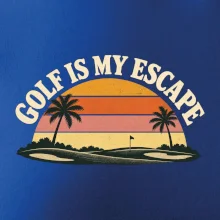 Golf is my escape retro západ slunce