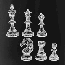 Šachové figúrky kreslené