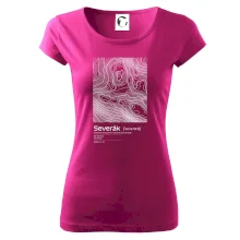 Severák - vrstevnice v obdĺžniku