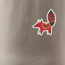 Folklór na prsníku líška