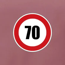 Dopravná značka - obmedzenie rýchlosti 70
