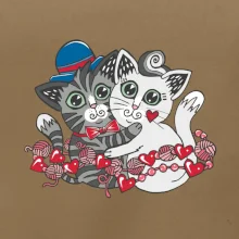 Mačky v objatí (Pecka design)