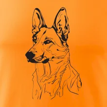 Nemecký ovčiak čierna kresba