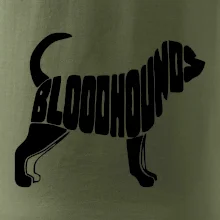 Bloodhound nápis v tele