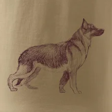 Nemecký ovčiak - kreslený skica  