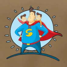 Otec superman - chlapec a chlapec