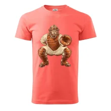 Baseballový catcher retro rytina
