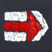 Párová turistická značka červená Párová turistická značka červená