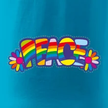Peace nápis dúhový
