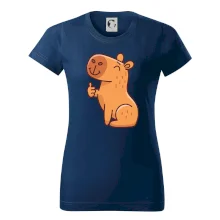 Kapybara s palcom hore