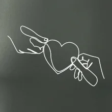 Dve ruky a srdce jedným ťahom Dve ruky a srdce jedným ťahom