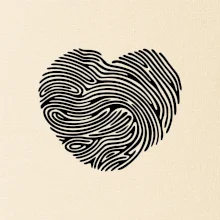 Odtlačok prsta srdce Odtlačok prsta srdce