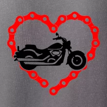 Moto srdce reťaz - chopper
