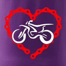 Moto srdce reťaz - enduro