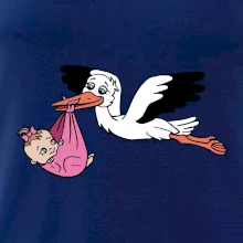 Bocian a bábätko - dievča (Hana-creative)