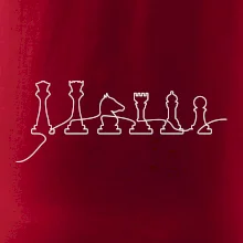 Šachové figúrky v rade - obrys