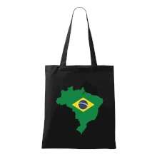 Brazília vlajka v mape