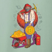 Baník ťaží Bitcoiny