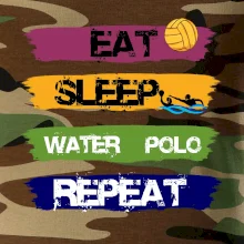 Eat sleep watter polo farebné
