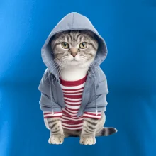 Mačka v pruhovanom triku