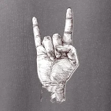 Rocková ruka kreslená