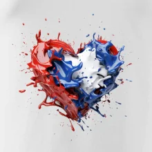 Srdce rozprsknuté - Slovenské farby Srdce rozprsknuté - Slovenské farby