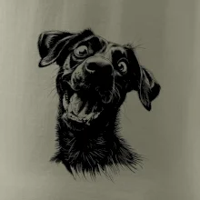 Čiernobiela karikatúra Labrador tmavý Čiernobiela karikatúra Labrador tmavý