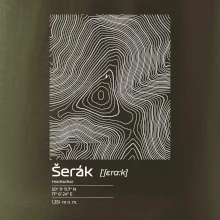 Šerák - vrstevnice v obdĺžniku