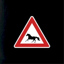 Dopravná značka - Pozor kôň bežiaci