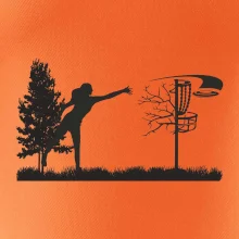 Disc golf - žena čierny obrázok