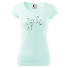 Surfer na vlne jedným ťahom